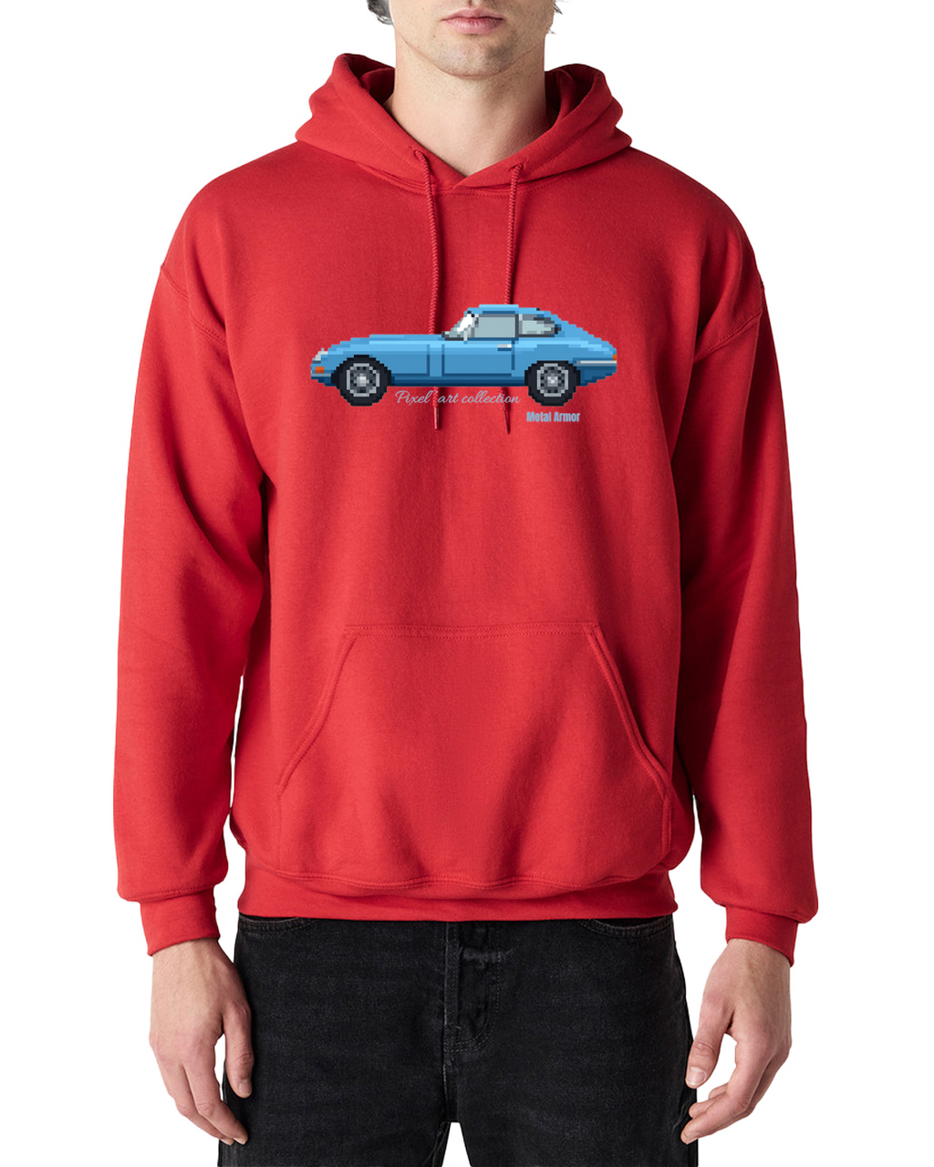 SWEAT CAPUCHE PIXEL'ART JAG E.T BLEUE VINTAGE