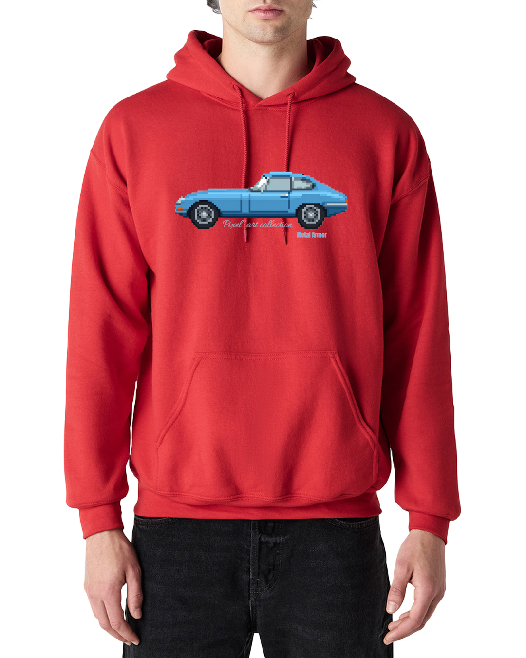 SWEAT CAPUCHE PIXEL'ART JAG E.T BLEUE VINTAGE