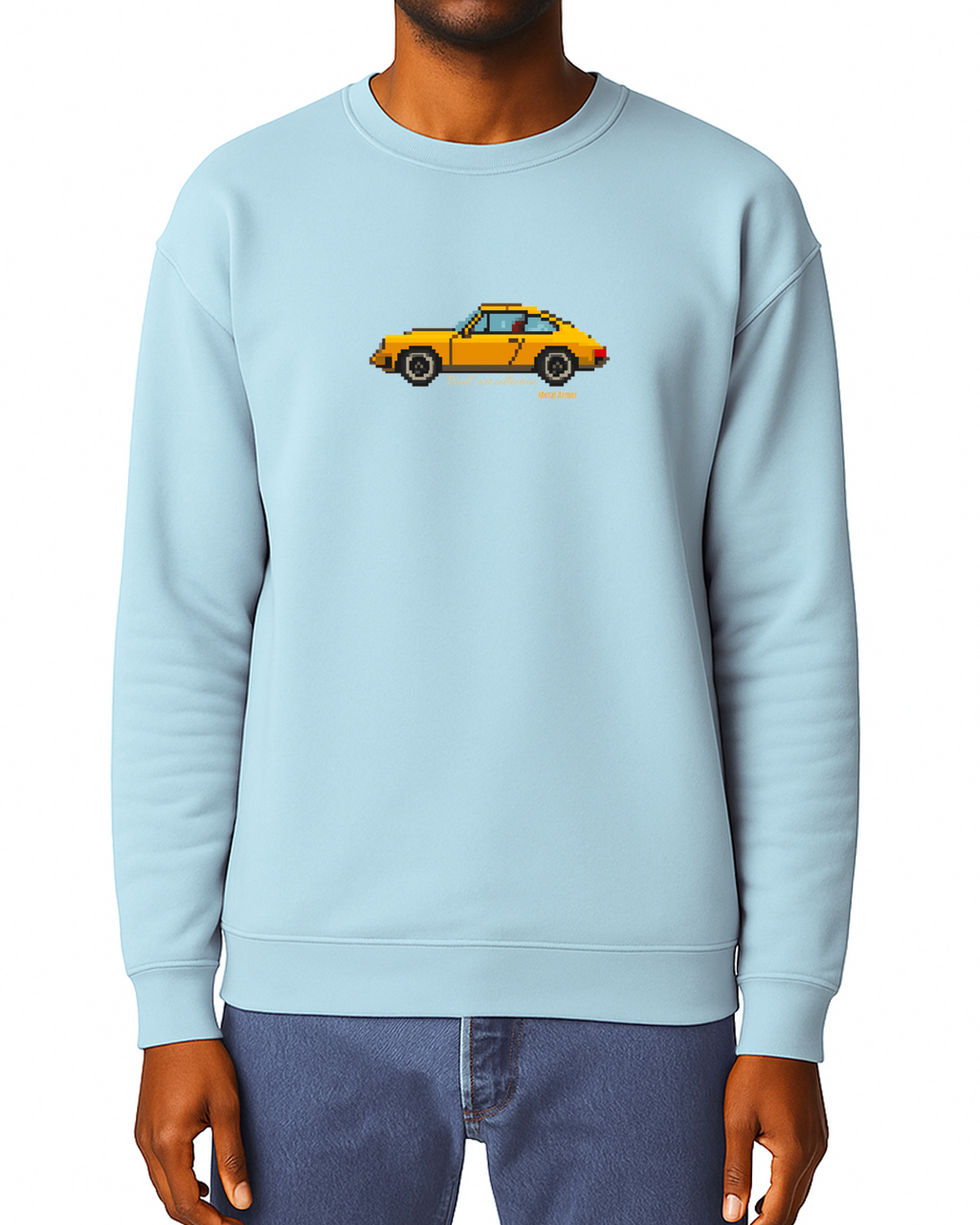 SWEAT PIXEL' ART 9.11 JAUNE VINTAGE