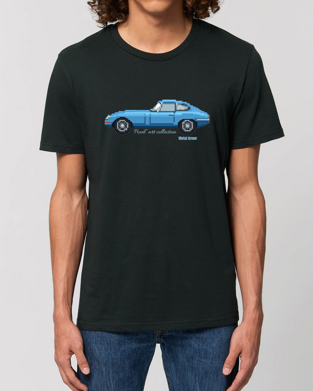 T SHIRT PIXEL'ART JAG E.T BLEUE VINTAGE