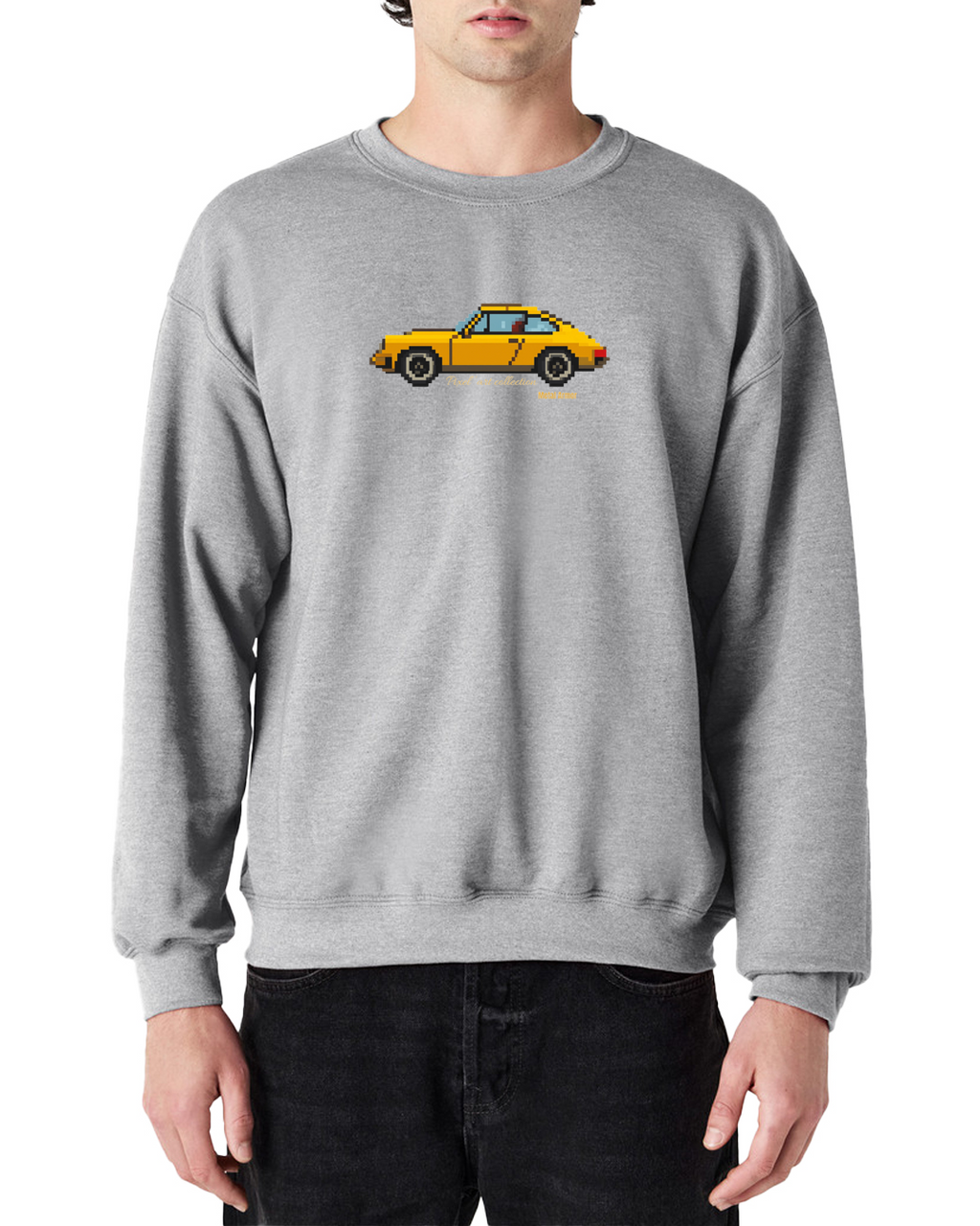 SWEAT PIXEL' ART 9.11 JAUNE VINTAGE