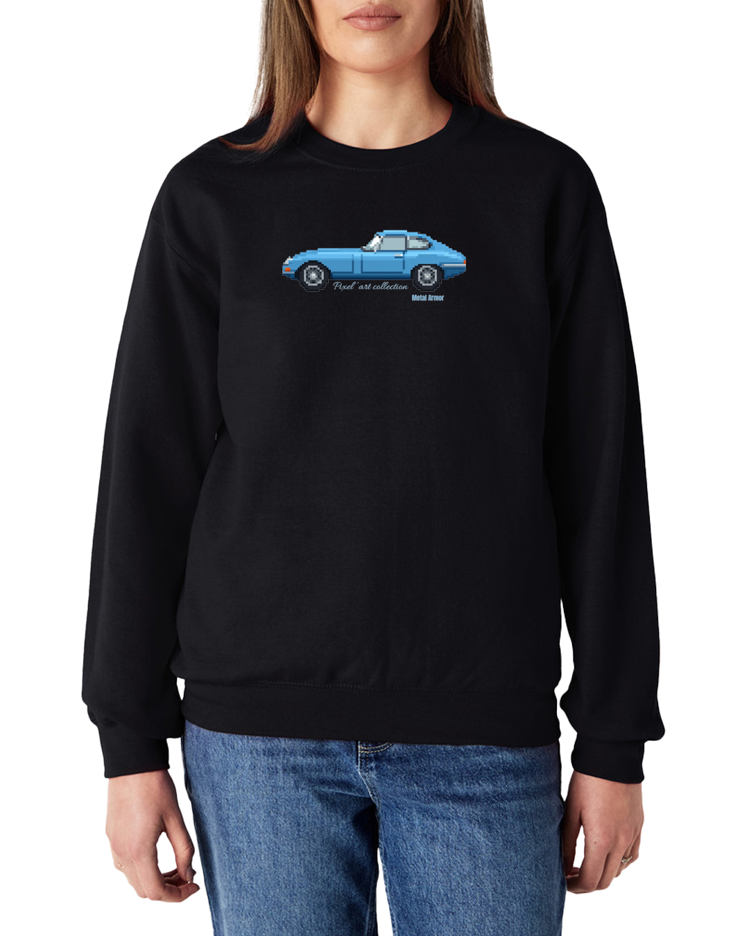 SWEAT PIXEL'ART JAG E.T BLEUE VINTAGE