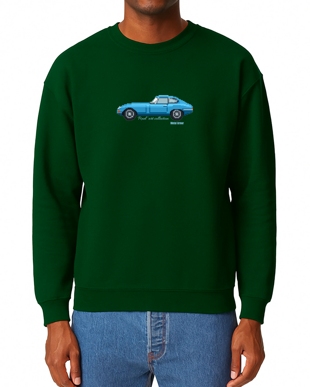 SWEAT PIXEL'ART JAG E.T BLEUE VINTAGE