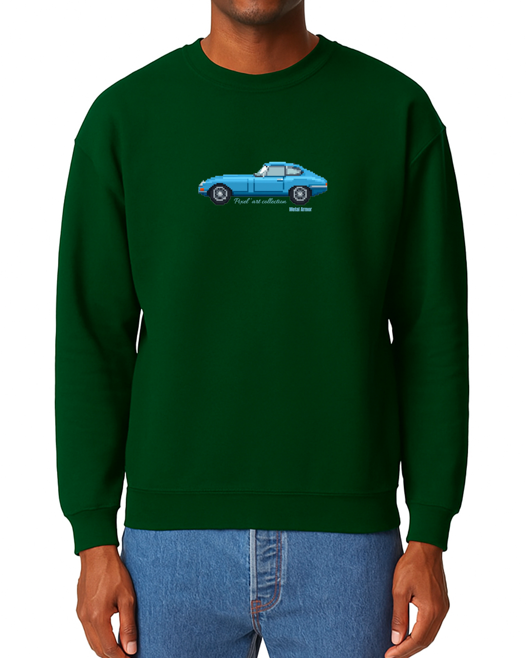 SWEAT PIXEL'ART JAG E.T BLEUE VINTAGE
