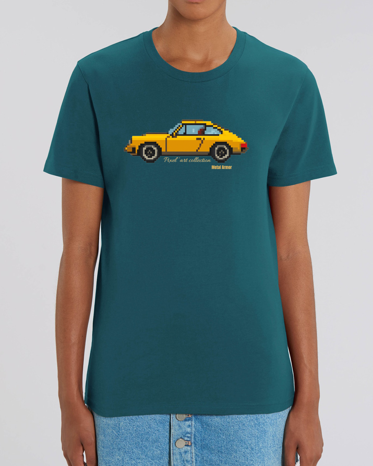TSHIRT PIXEL'ART 9.11 JAUNE VINTAGE