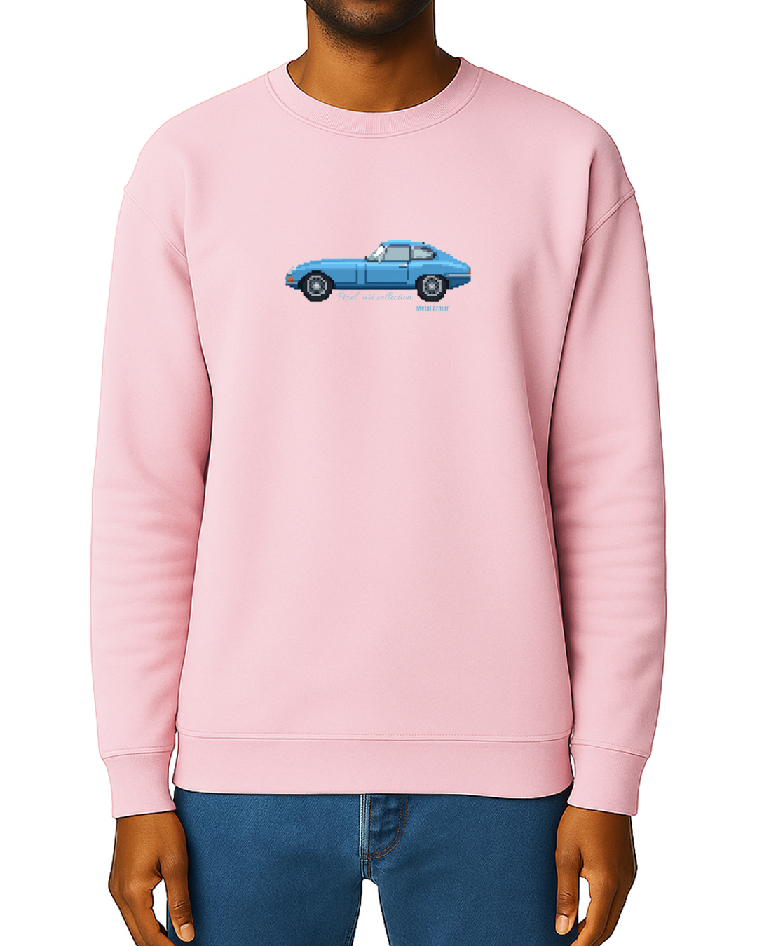 SWEAT PIXEL'ART JAG E.T BLEUE VINTAGE