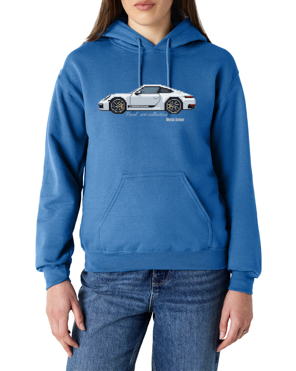 SWEAT CAPUCHE PIXEL'ART 9.92 BLANCHE