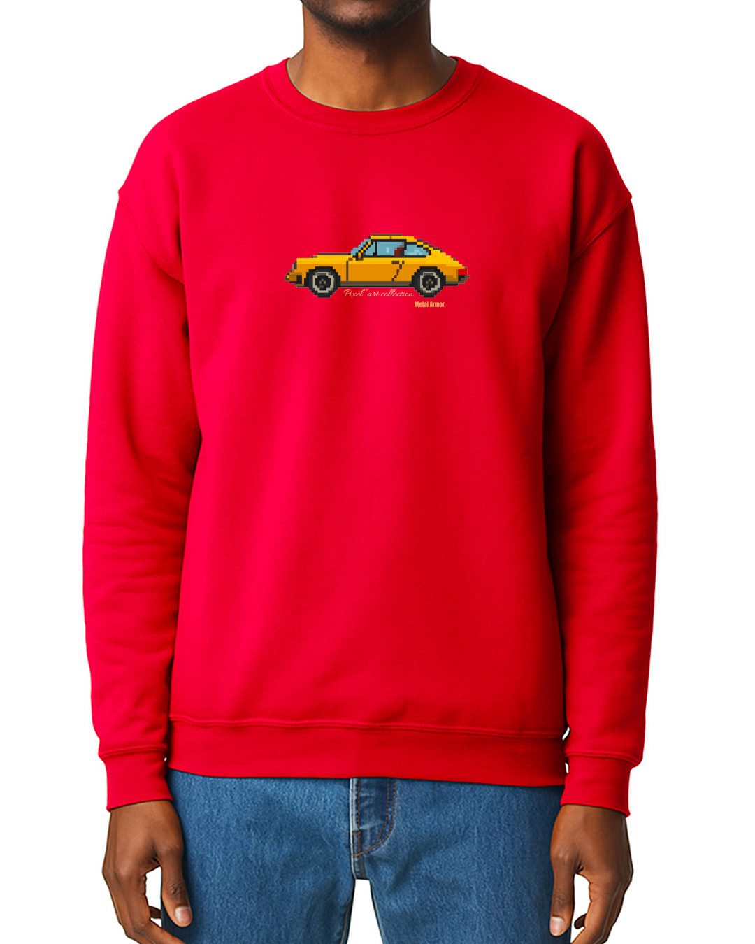 SWEAT PIXEL' ART 9.11 JAUNE VINTAGE