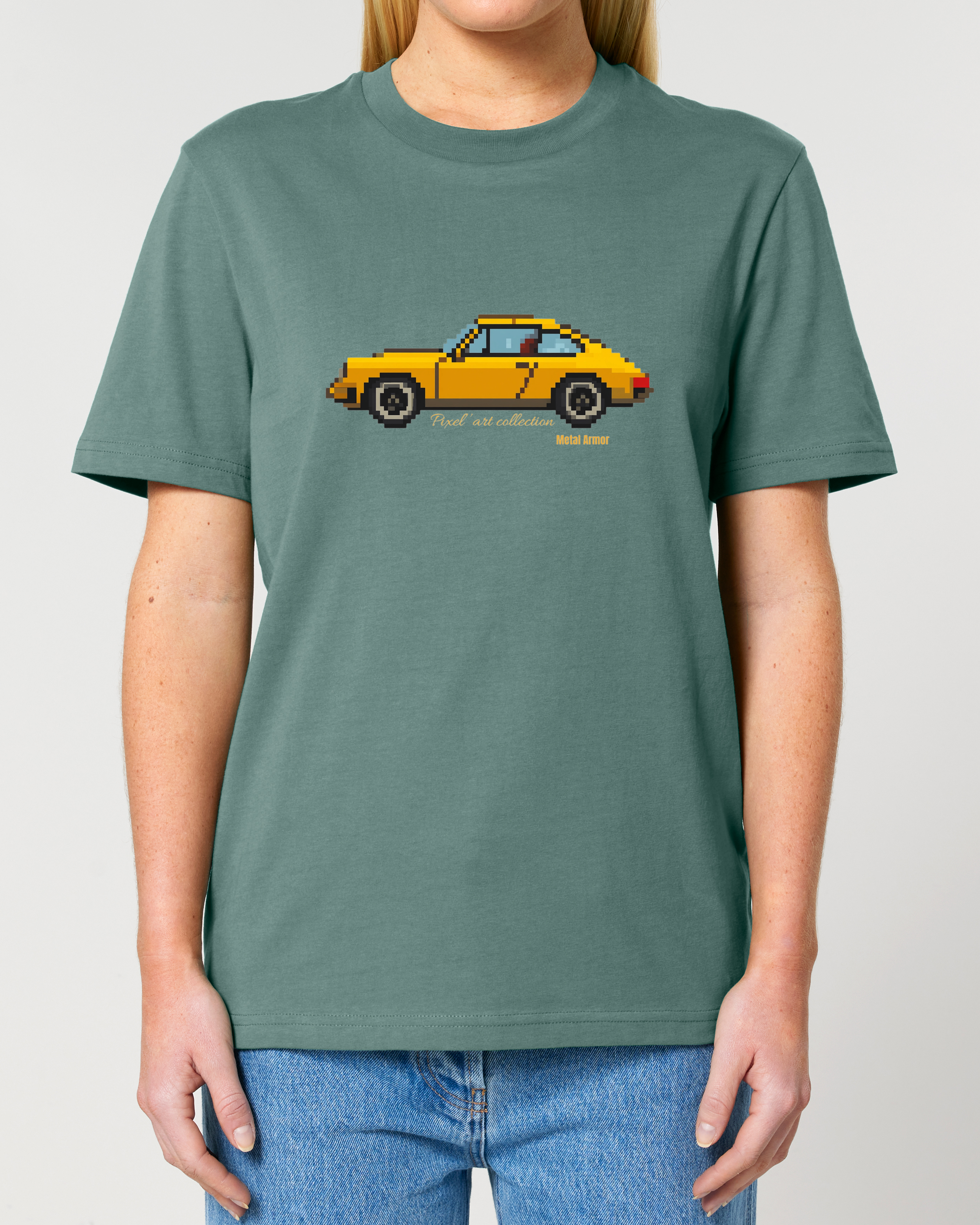 TSHIRT PIXEL'ART 9.11 JAUNE VINTAGE