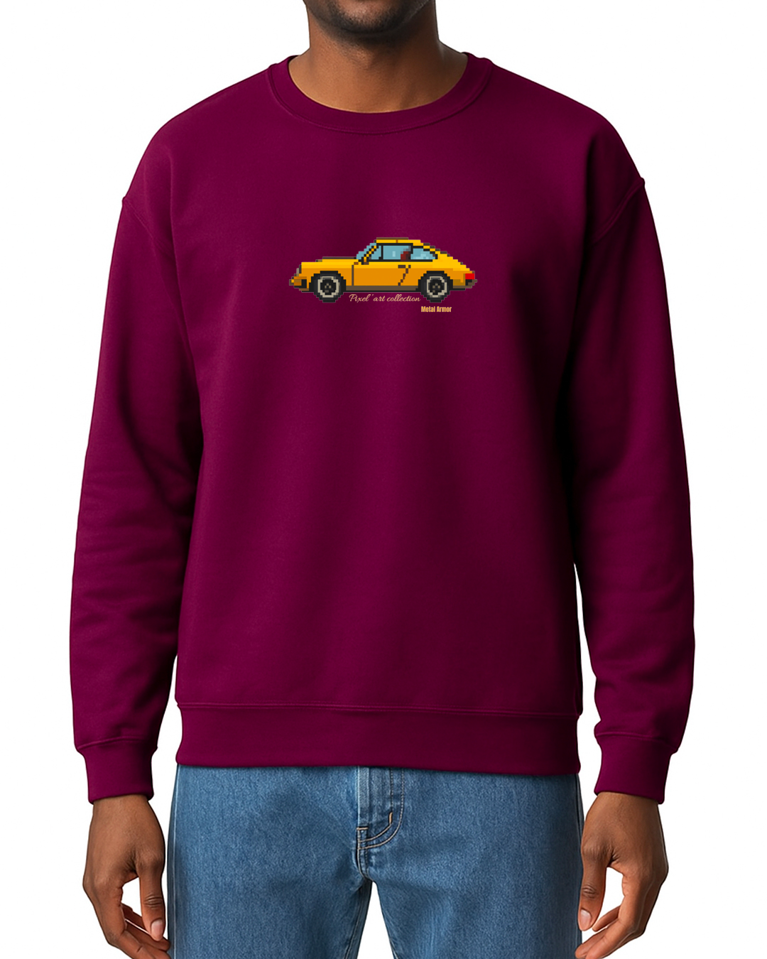 SWEAT PIXEL' ART 9.11 JAUNE VINTAGE