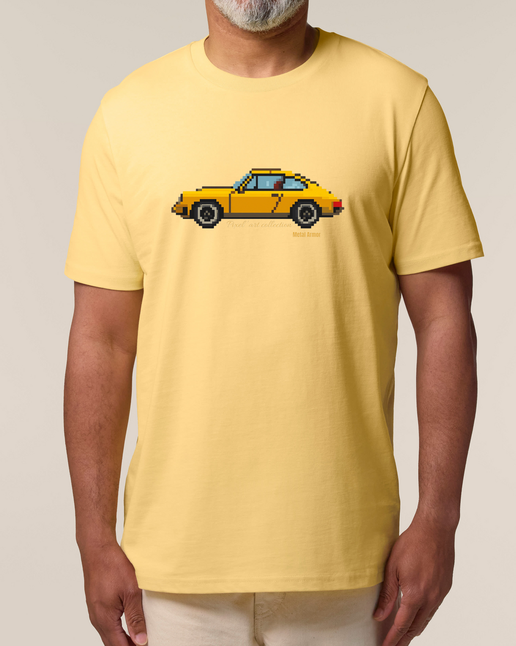 TSHIRT PIXEL'ART 9.11 JAUNE VINTAGE