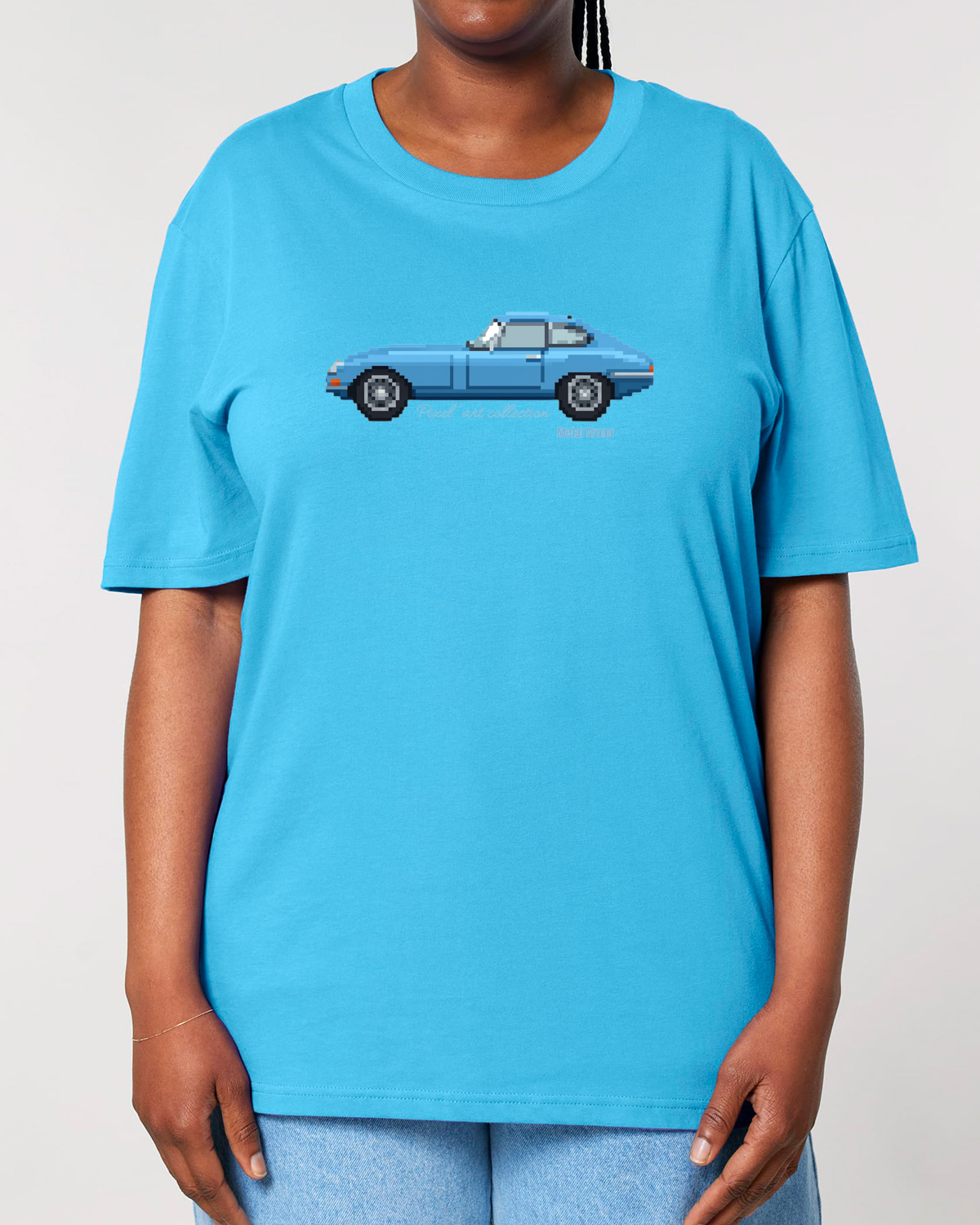 T SHIRT PIXEL'ART JAG E.T BLEUE VINTAGE