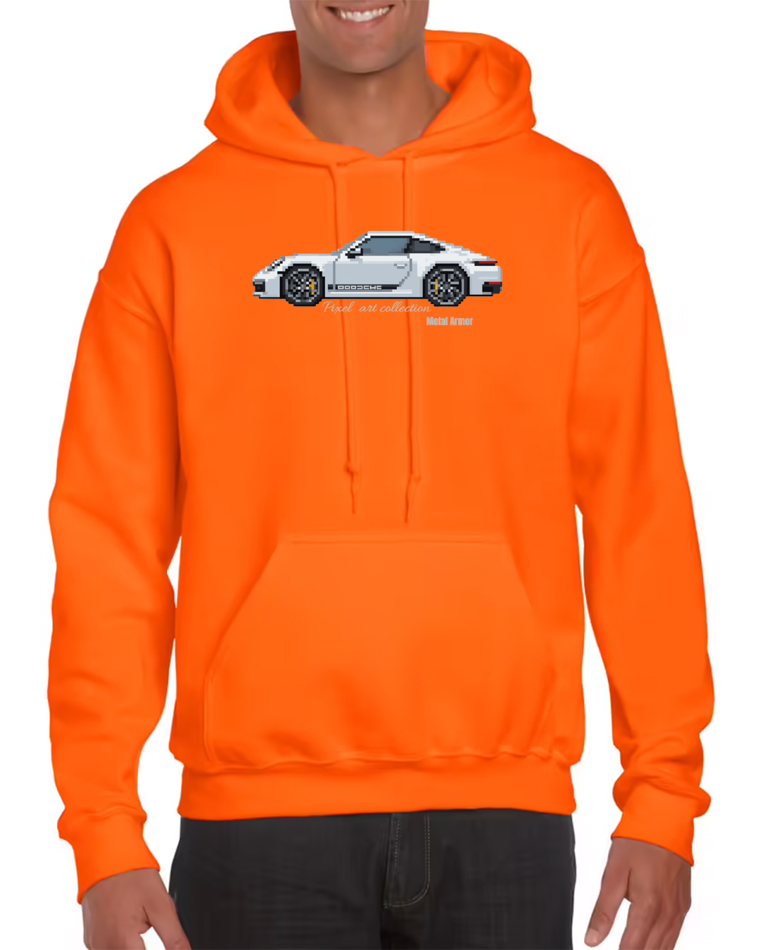 SWEAT CAPUCHE PIXEL'ART 9.92 BLANCHE