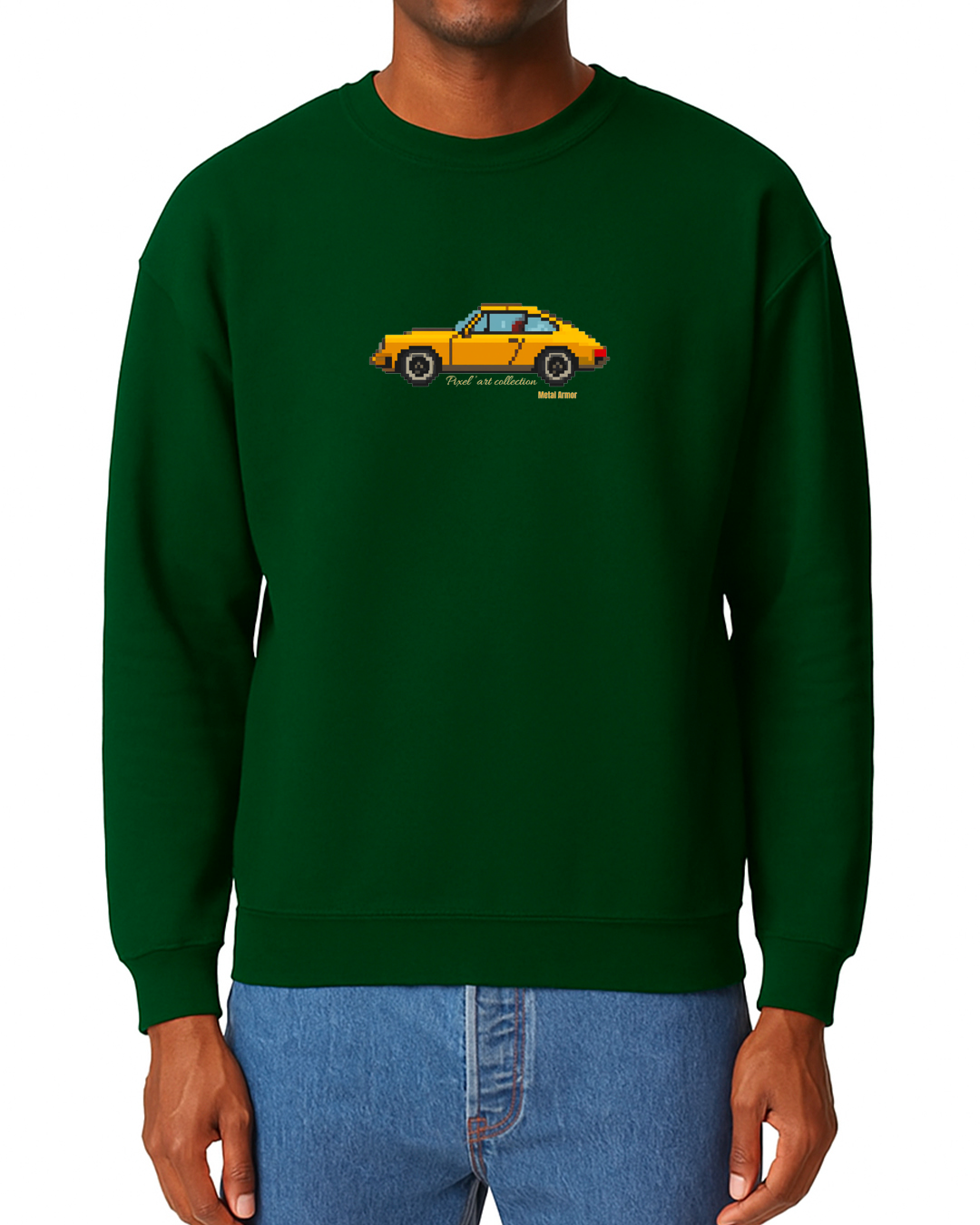 SWEAT PIXEL' ART 9.11 JAUNE VINTAGE