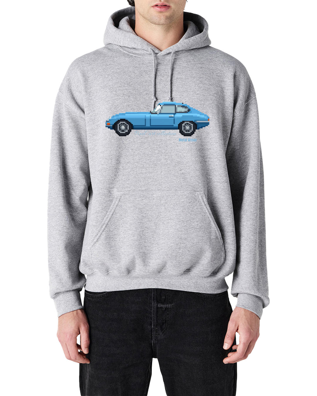 SWEAT CAPUCHE PIXEL'ART JAG E.T BLEUE VINTAGE