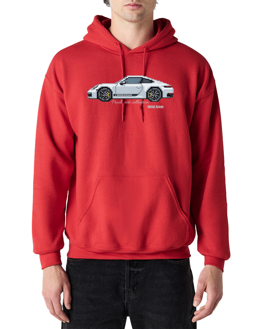 SWEAT CAPUCHE PIXEL'ART 9.92 BLANCHE