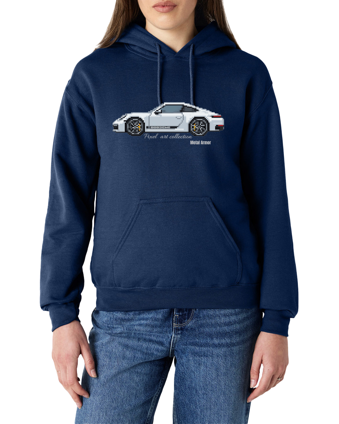 SWEAT CAPUCHE PIXEL'ART 9.92 BLANCHE