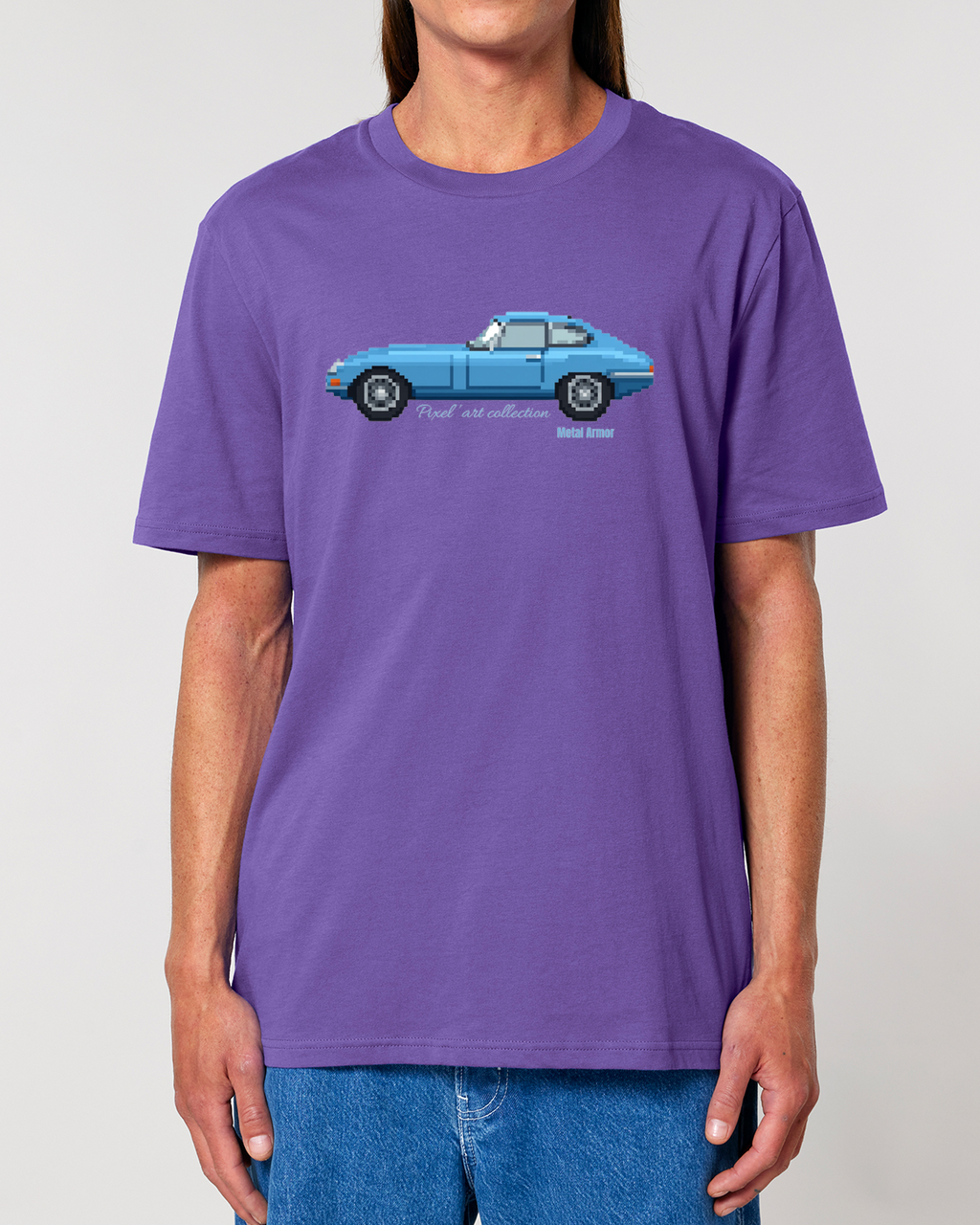 T SHIRT PIXEL'ART JAG E.T BLEUE VINTAGE