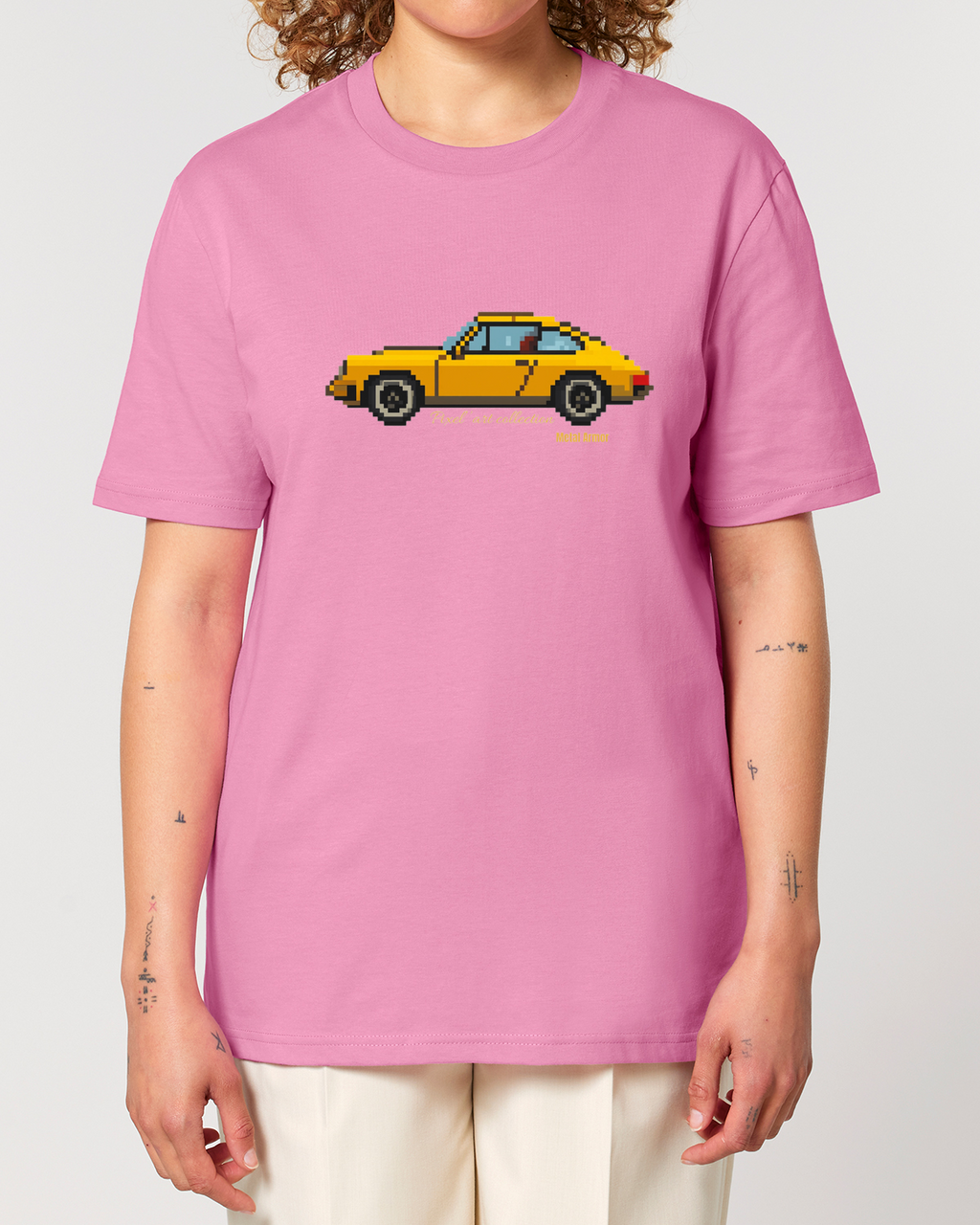 TSHIRT PIXEL'ART 9.11 JAUNE VINTAGE