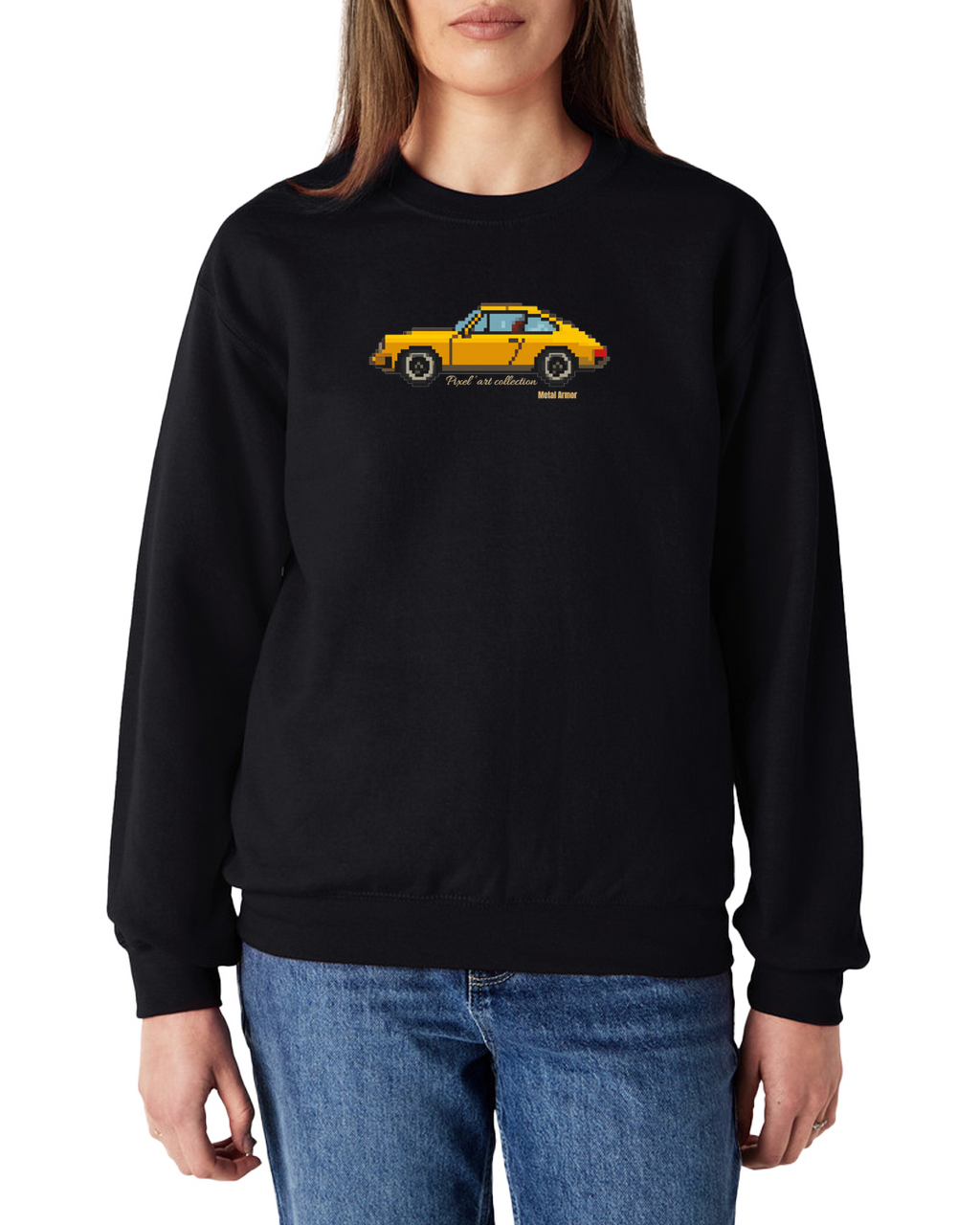 SWEAT PIXEL' ART 9.11 JAUNE VINTAGE
