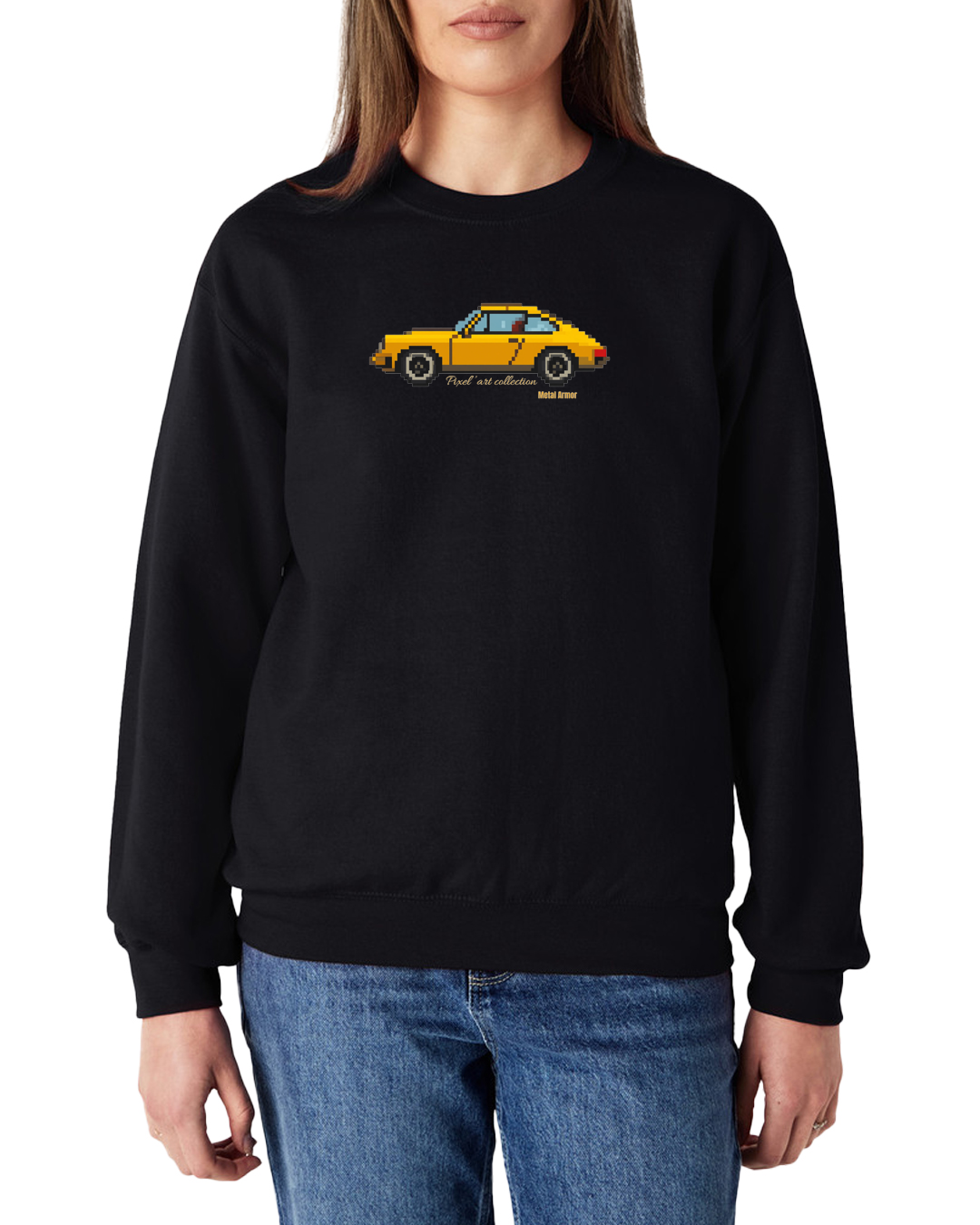 SWEAT PIXEL' ART 9.11 JAUNE VINTAGE