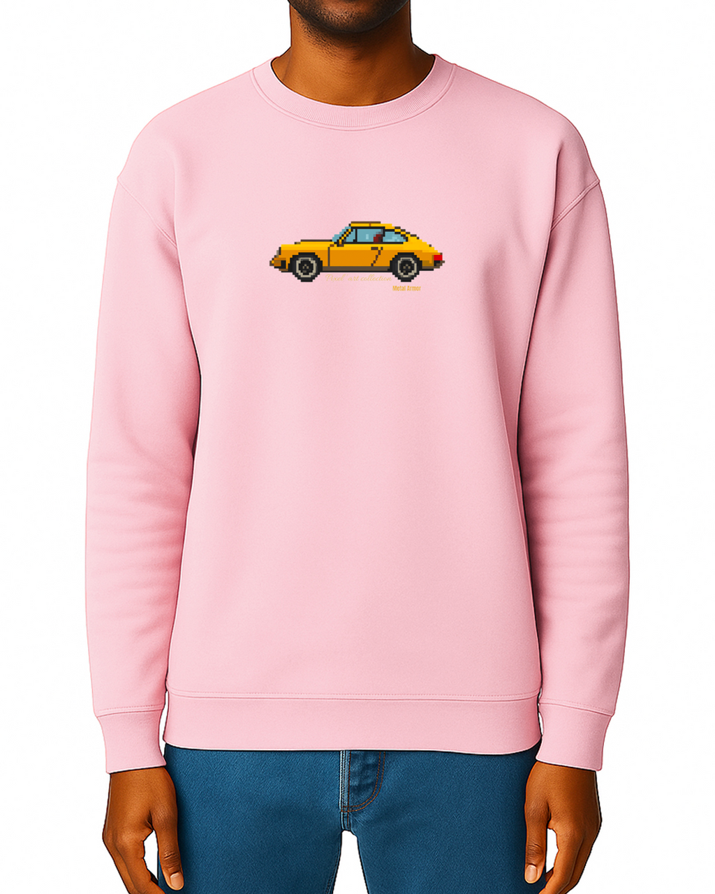 SWEAT PIXEL' ART 9.11 JAUNE VINTAGE