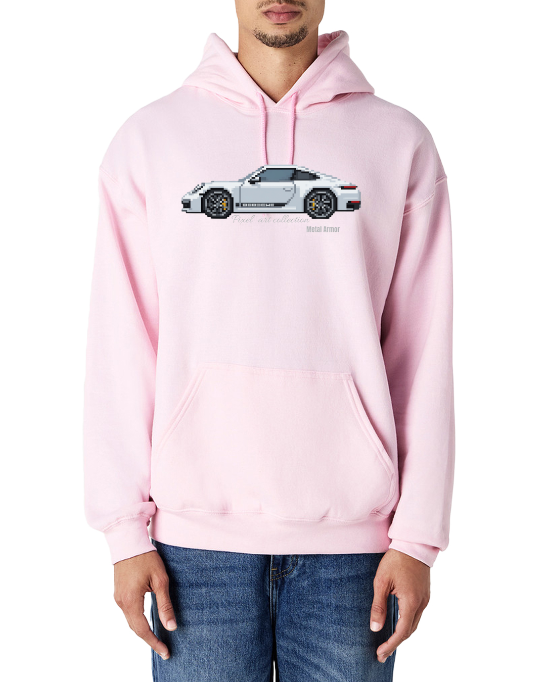 SWEAT CAPUCHE PIXEL'ART 9.92 BLANCHE