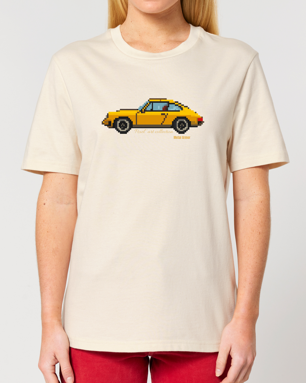 TSHIRT PIXEL'ART 9.11 JAUNE VINTAGE