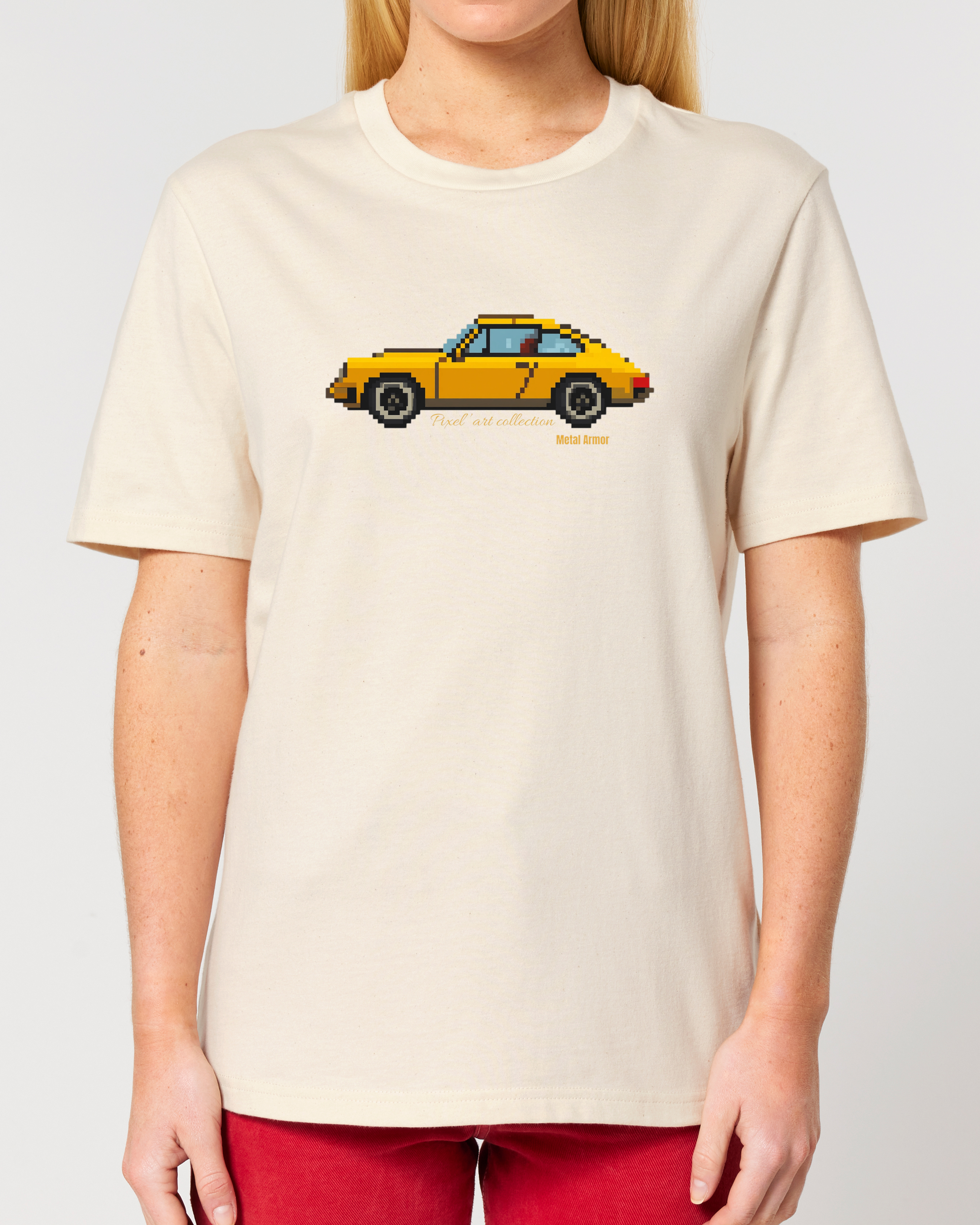 TSHIRT PIXEL'ART 9.11 JAUNE VINTAGE