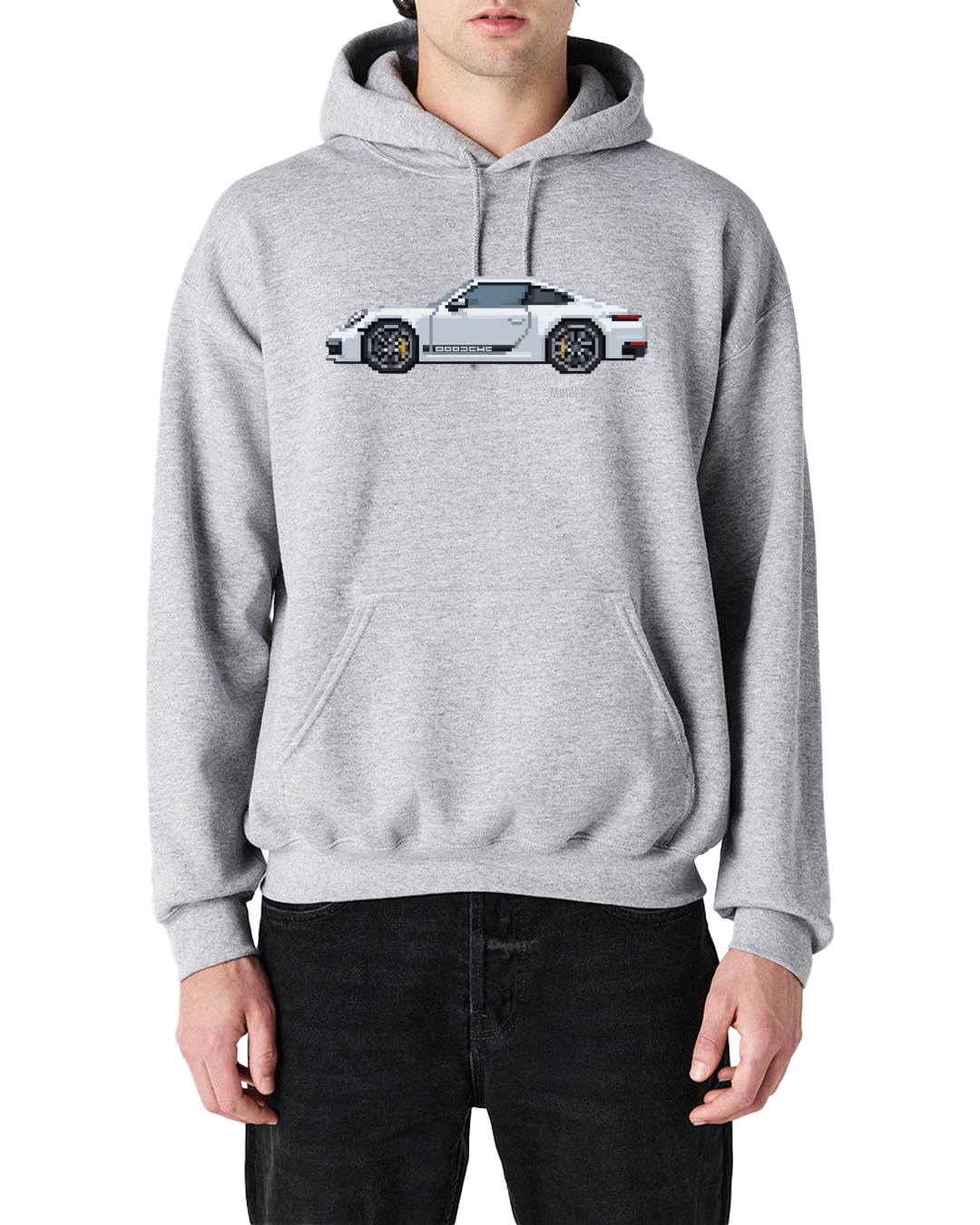 SWEAT CAPUCHE PIXEL'ART 9.92 BLANCHE