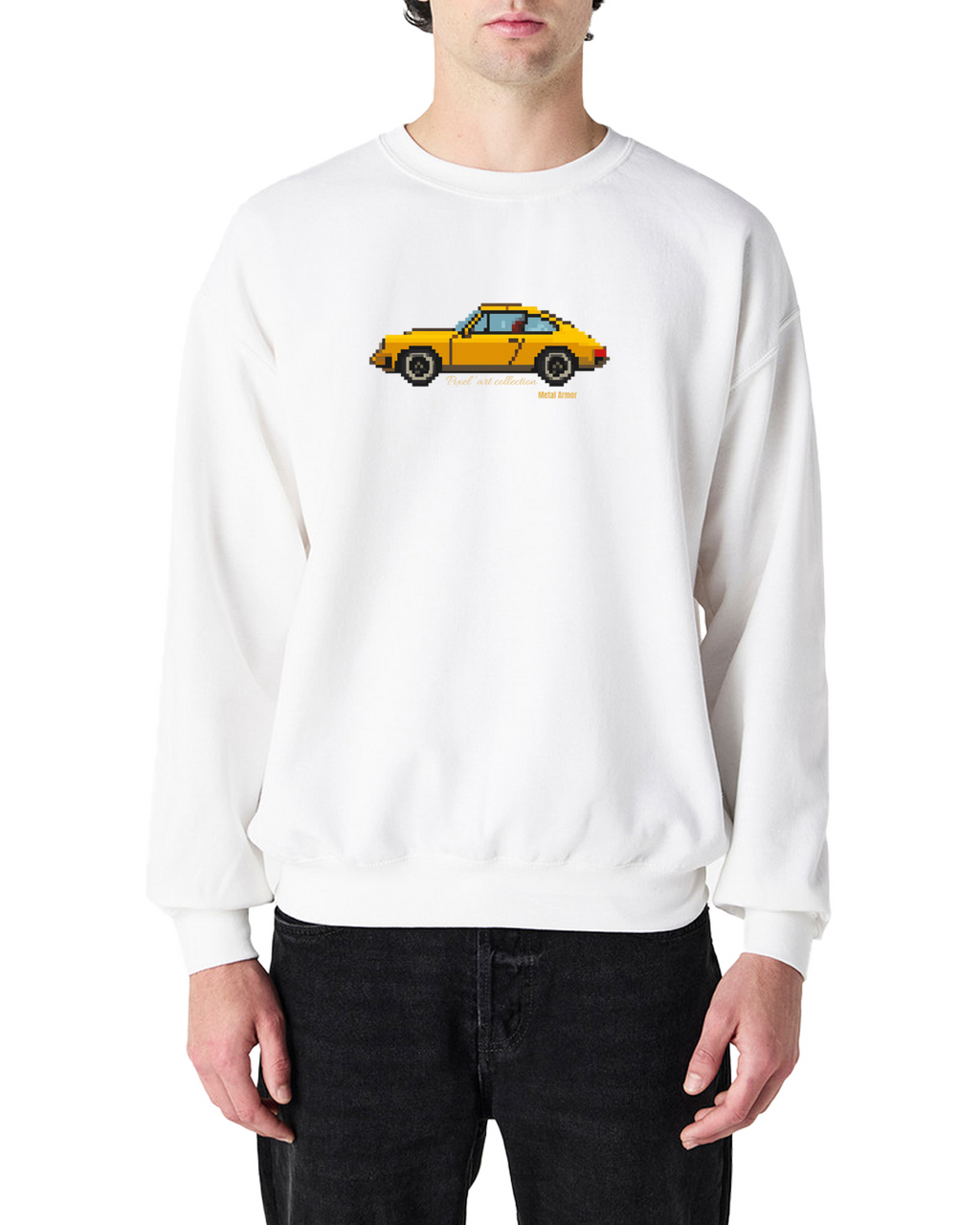 SWEAT PIXEL' ART 9.11 JAUNE VINTAGE