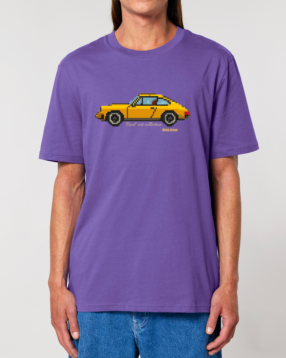 TSHIRT PIXEL'ART 9.11 JAUNE VINTAGE