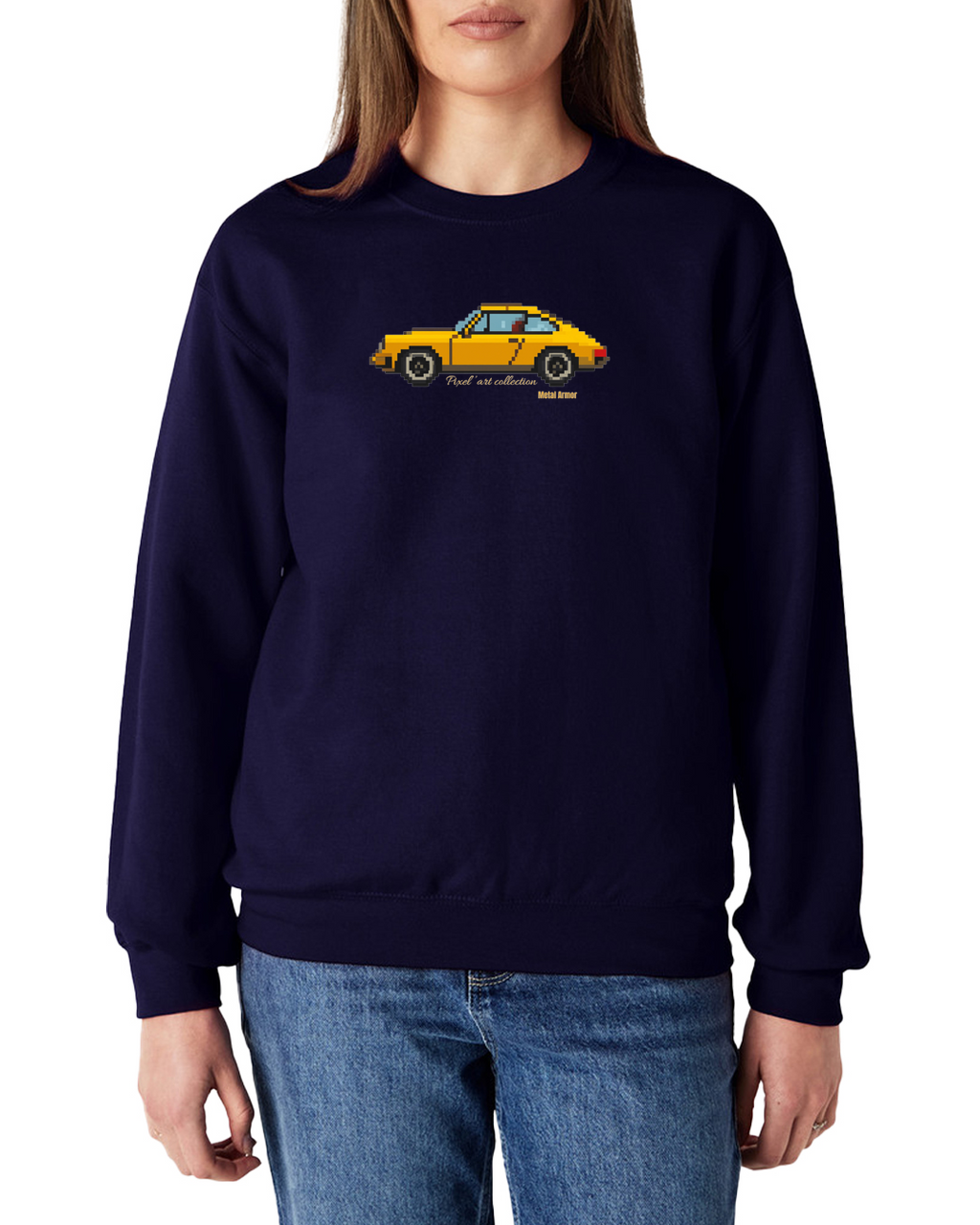 SWEAT PIXEL' ART 9.11 JAUNE VINTAGE