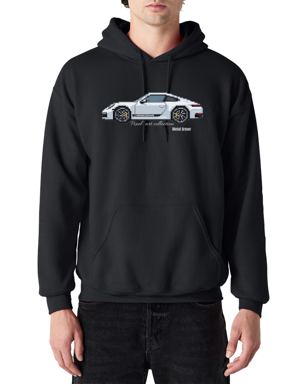SWEAT CAPUCHE PIXEL'ART 9.92 BLANCHE