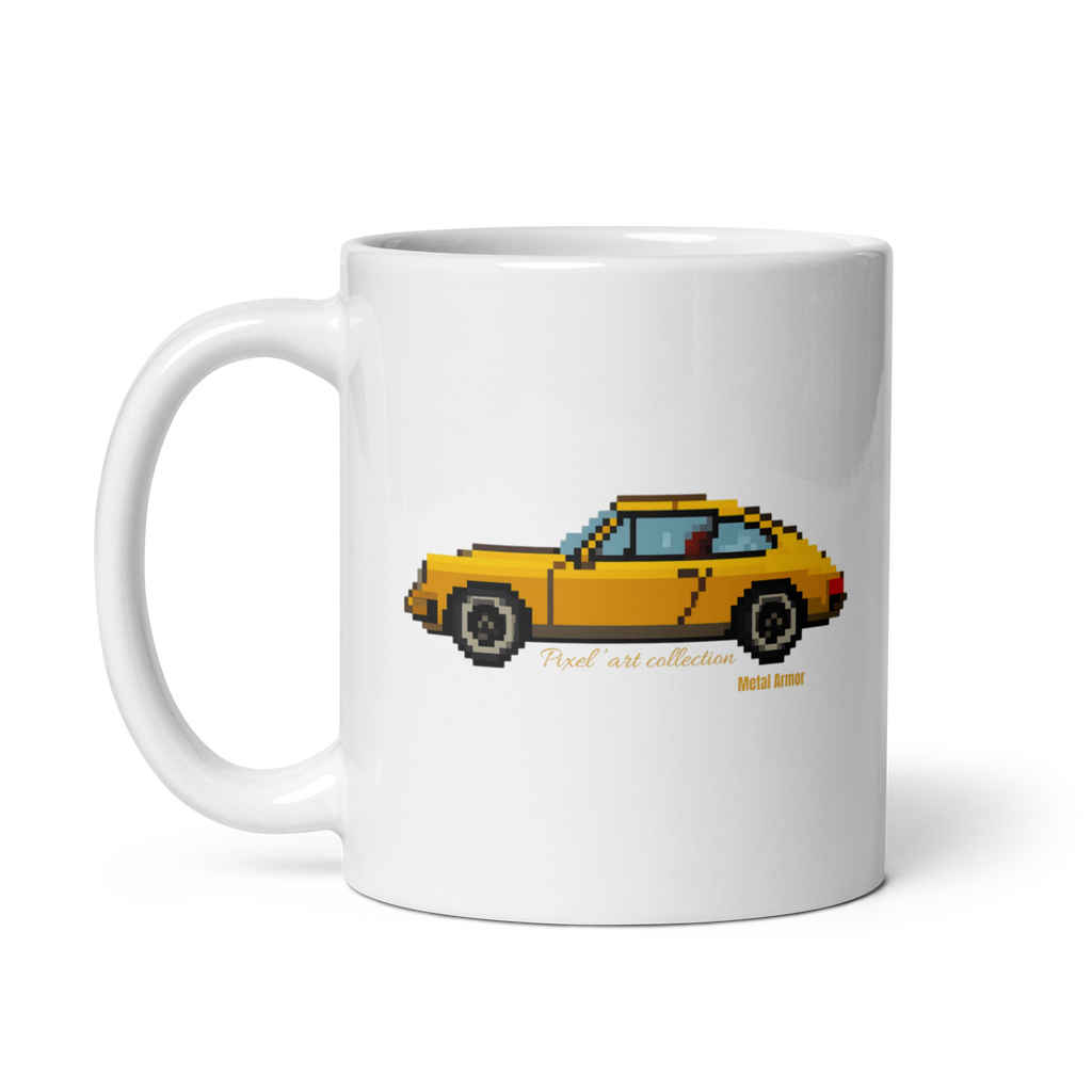MUG PIXEL'ART 9.11 JAUNE VINTAGE
