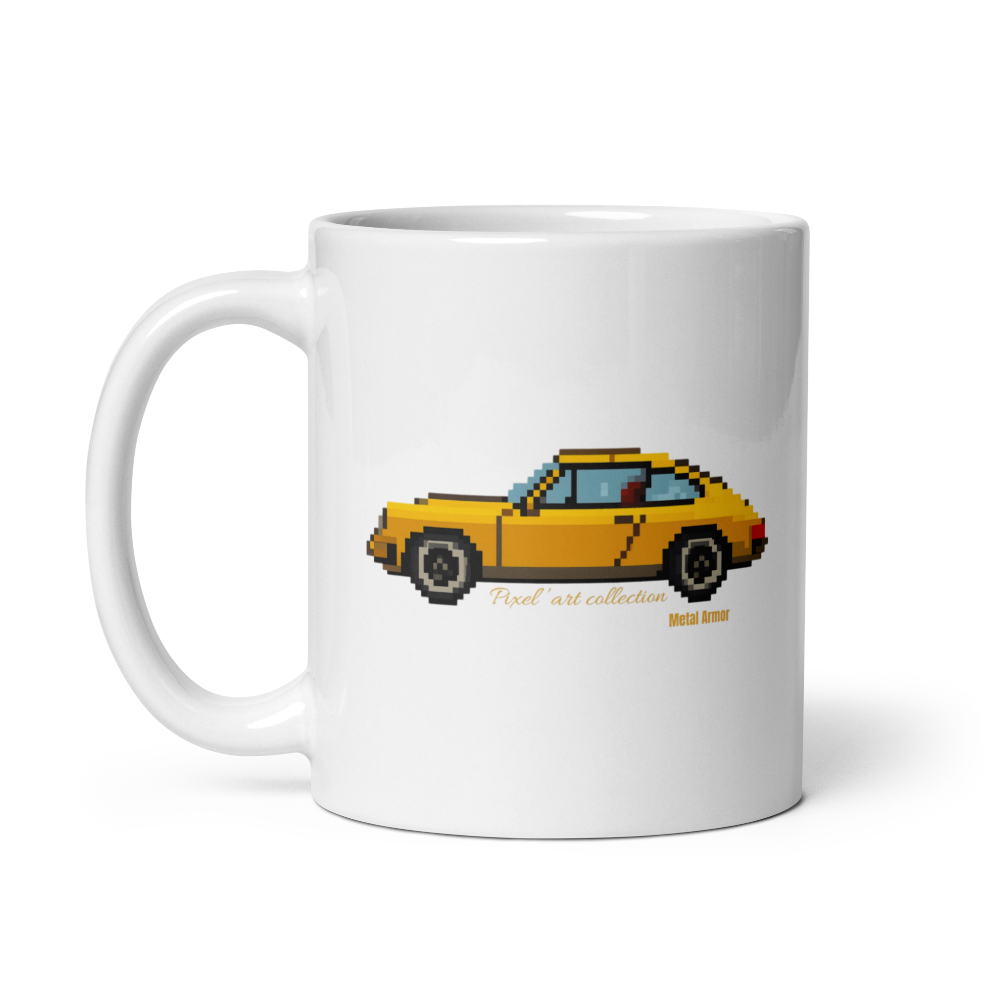 MUG PIXEL'ART 9.11 JAUNE VINTAGE